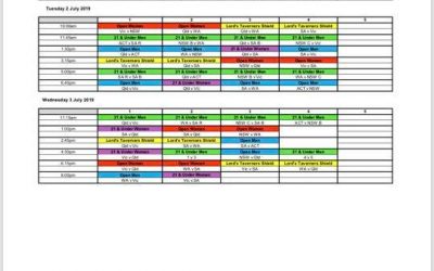 Opens and Juniors Draw…