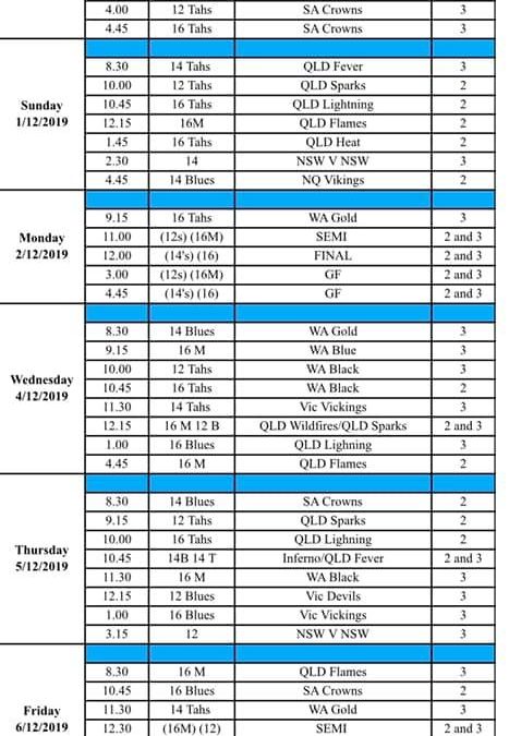 Please see live stream schedule for our junior Nat…