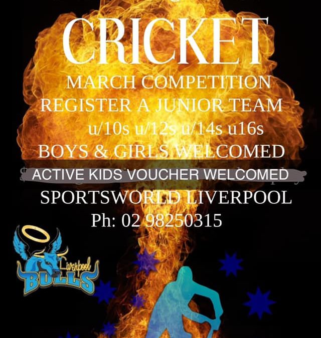 Our Junior Indoor Cricket will start in March this…