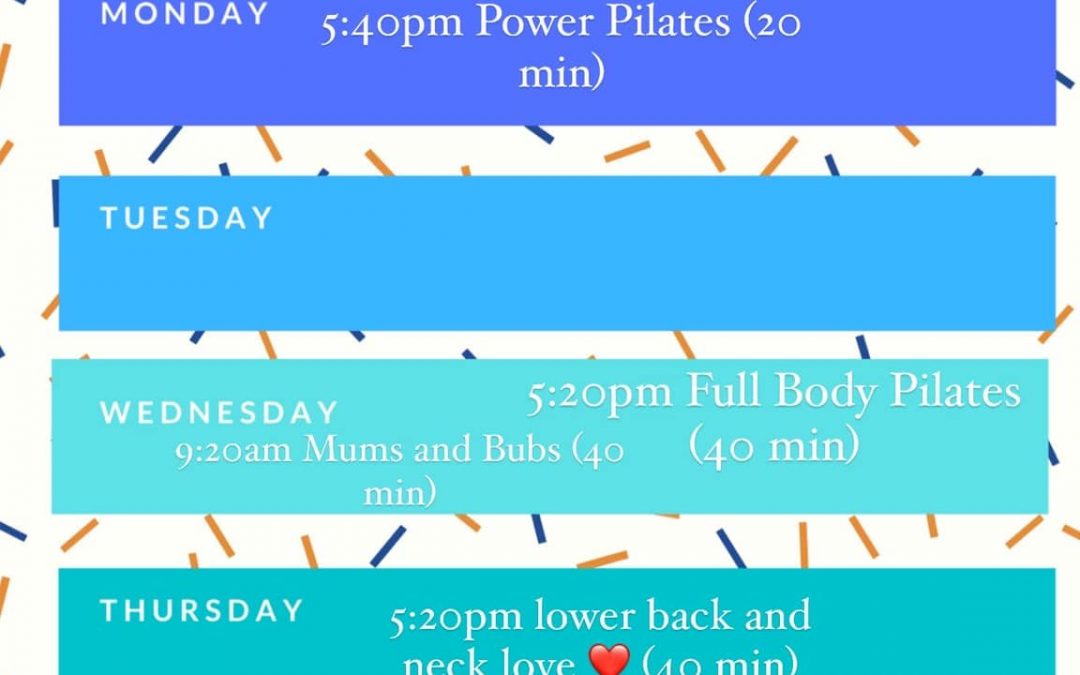 Mat Pilates – Zoom and face to face  
 A refresh …