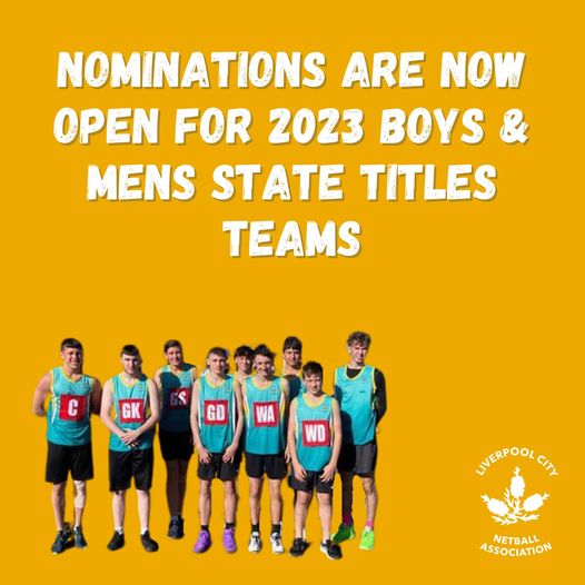 Nominations closing 1 March for all MALE Senior …